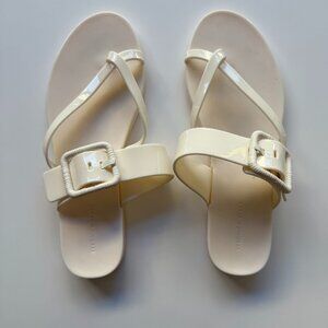 Veronica Beard White Plastic Sandals - 8M